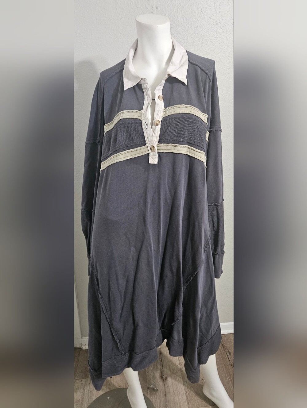 Free People Blair Sweatshirt Dress - Sycamore Combo - M